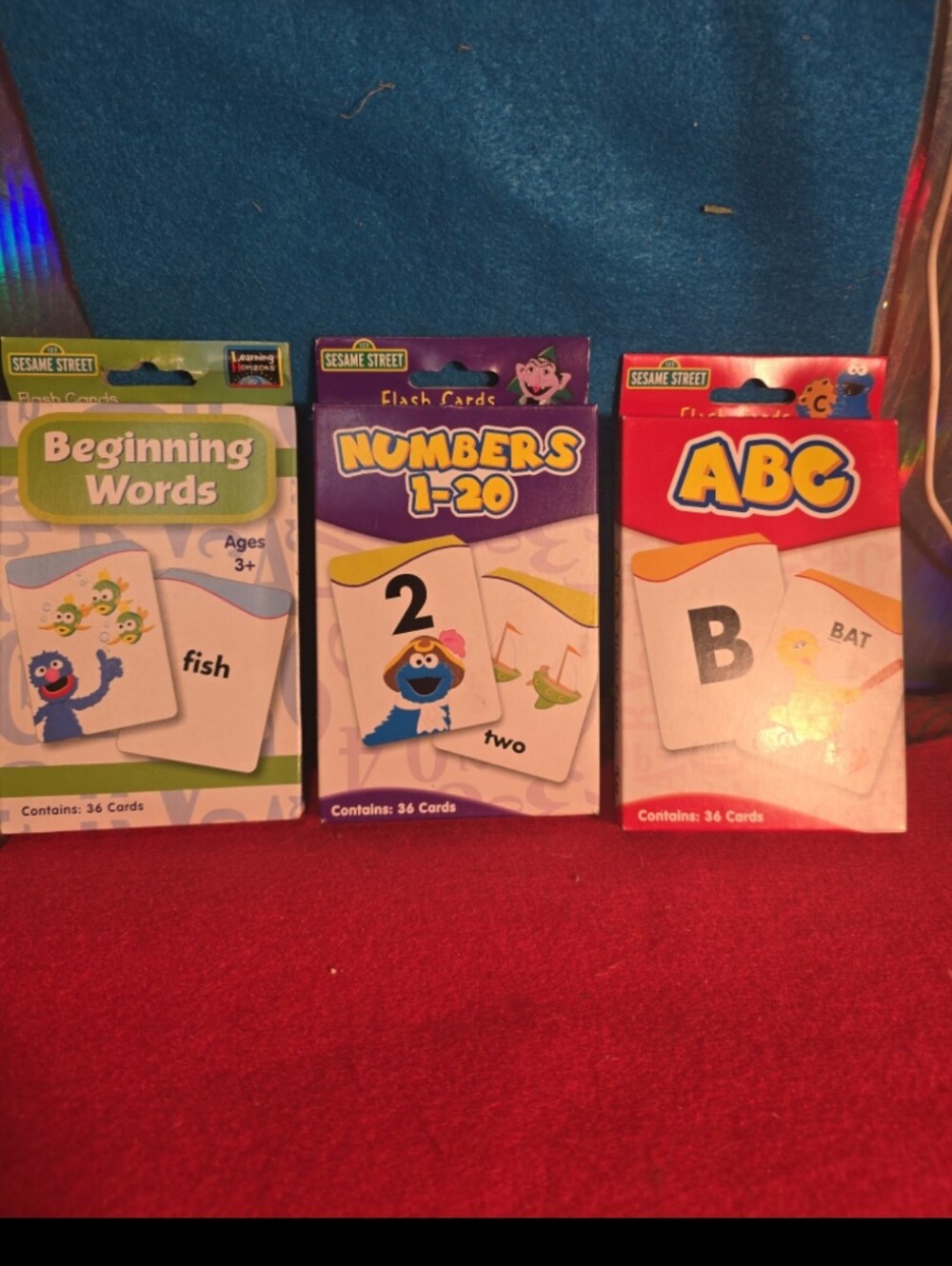 051326 Bundle 3 sesame Street teaching cards studio 18 d.